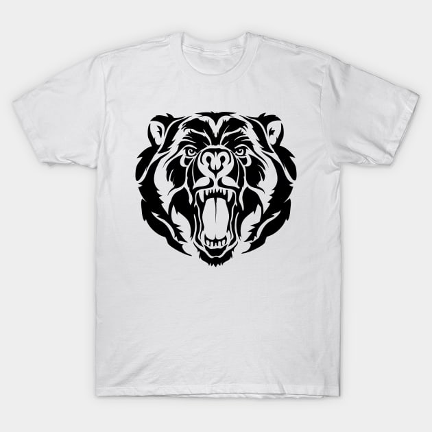 Bear Head T-Shirt by Kopirin